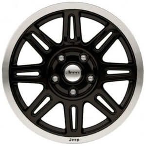 Mopar 17" Black Painted Face Jeep Wheel for 2018-2025 Wrangler JL, 2020-2025 Gladiator JT & 2007-2018 Wrangler JK