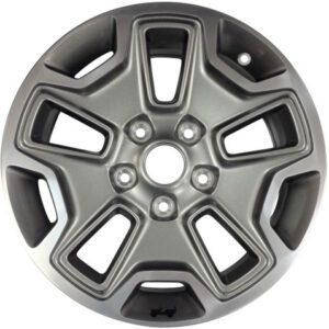 Mopar 17" Polished Mineral Grey Wheel for 2007-2018 Wrangler JK 1999-2020 Grand Cherokee WJ/WK/WK2 and 2006-2010 Commander XK