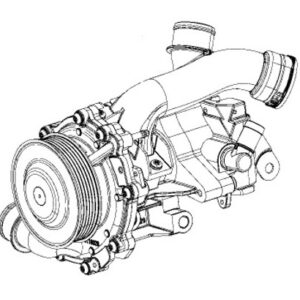 2.2L Water Pump and Power Steering Pump Assembly for 2010-2017 Patriot & Compass MK