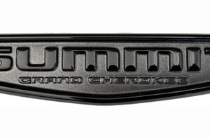 Mopar Black and Grey Summit Badge for the 2021-2025 Grand Cherokee L and 2022-2025 Grand Cherokee WL