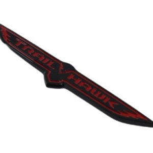 Mopar Black and Red Trailhawk Badge