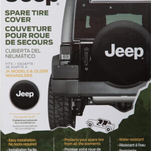 Jeep Premium Spare Tire Cover for 1997-2006 Wrangler TJ and 2007-2018 Wrangler JK