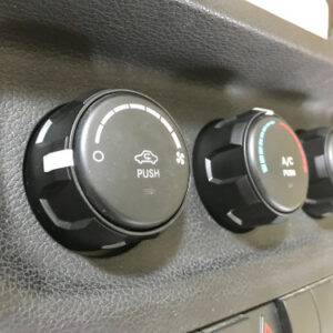 AJT Design Injection Molded Climate Control Knob Trim Ring Kit for 2011-2018 Wrangler JK