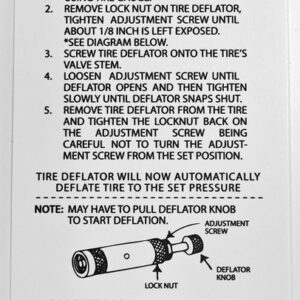 Automatic Tire Deflators - Set of 4