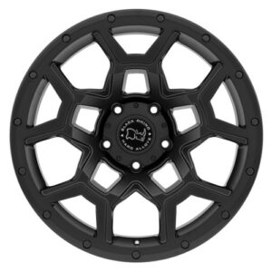 Black Rhino Overland Matte Black Wheel for 2007-2025 Wrangler JK/JL & Gladiator JT and 1999-2022 Grand Cherokee WJ/WK/WK2
