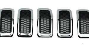 Chrome Grill Rings and Inserts for 2014-2018 Cherokee KL