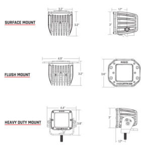 Rigid Industries D-Series Pro 3" LED Flush Mount Cube Lights