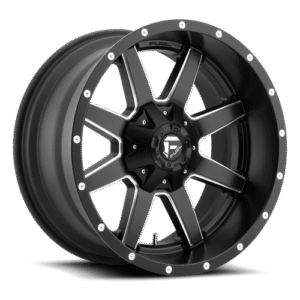 Fuel Off-Road D538 Maverick Black & Milled Wheel for 2011-2020 Grand Cherokee WK2 2007-2020 Wrangler JK/JL and 2020 Gladiator JT