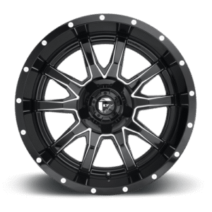 Fuel Off-Road D627 Vandal Gloss Black and Milled Wheel for 2007-2021 Wrangler JK/JL and 2020-2021 Gladiator JT