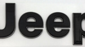 Mopar Trackhawk Gloss Black & Titanium Jeep Hood Badge for 2011-2022 Grand Cherokee WK2