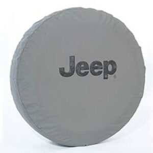 Mopar Jeep Logo Khaki Spare Tire Cover for 1997-2006 Wrangler TJ, 2007-2018 Wrangler JK, and 2002-2007 Liberty KJ