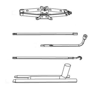 Mopar Spare Tire Jack and Tools Kit for 2007-2018 Wrangler JK