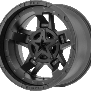 KMC XD 827 Matte Black Rockstar III Wheel for 2007-2025 Wrangler JK/JL 2020-2025 Gladiator JT and 2011-2022 Grand Cherokee WK2