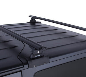 Rhino Rack Vortex RLT600 Black 2 Bar Backbone Roof Rack for 2 Door Wrangler JK