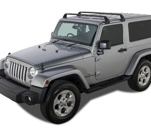 Rhino Rack Vortex SG Black 2 Bar Roof Rack for 2007-2025 2 Door Wrangler JK/JL