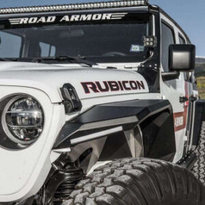 Road Armor Stealth A-Pillar Light Mounts 51.5 inch + 1 Lower Mount in Texture Black for 2018-2023 Wrangler JL and 2020-2023 Gladiator JT
