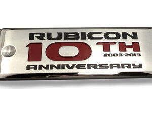Mopar Rubicon 10th Anniversary Badge for 2007-2018 Wrangler JK