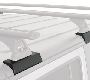 Rhino Rack Vortex RLT600 Black 3 Bar Backbone Roof Rack for 2007-2018 Wrangler JK 4 Door