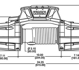 Warn 92815 Zeon 10-S Platinum Ultimate Performance 10,000lb. Winch with Synthetic Cable