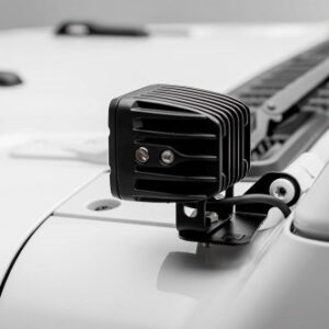 Zroadz Lower A Pillar 3" LED Pod Light Brackets for 2018-2025 Wrangler JL and 2020-2025 Gladiator JT